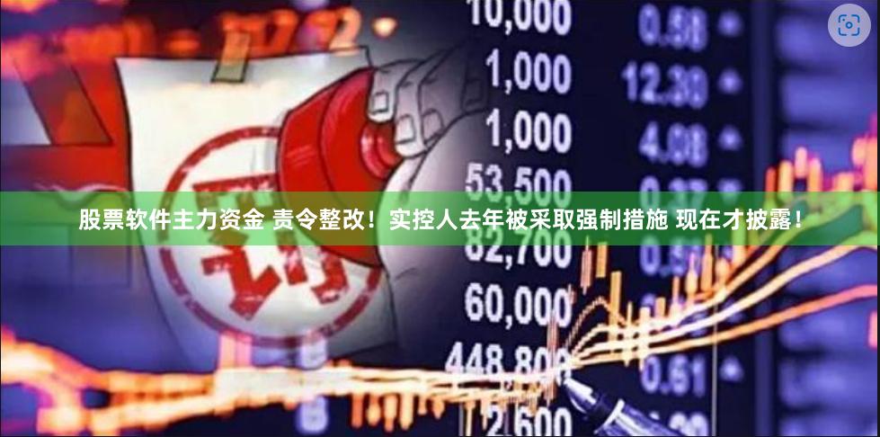 股票软件主力资金 责令整改！实控人去年被采取强制措施 现在才披露！