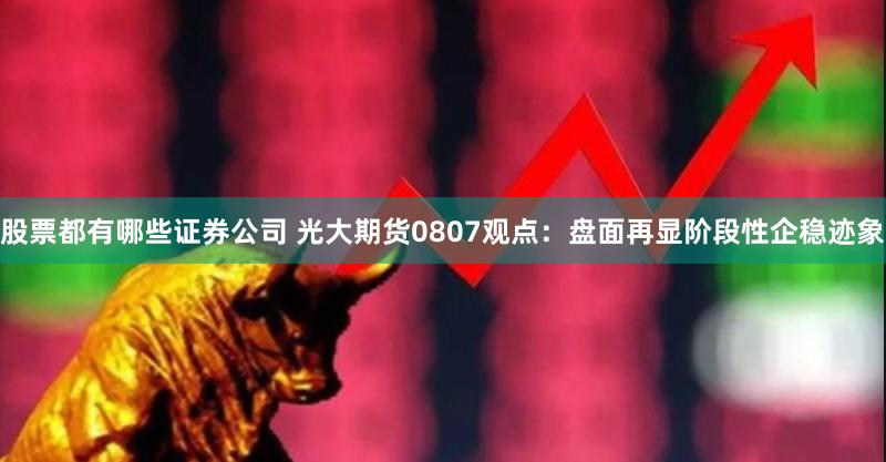 股票都有哪些证券公司 光大期货0807观点：盘面再显阶段性企稳迹象